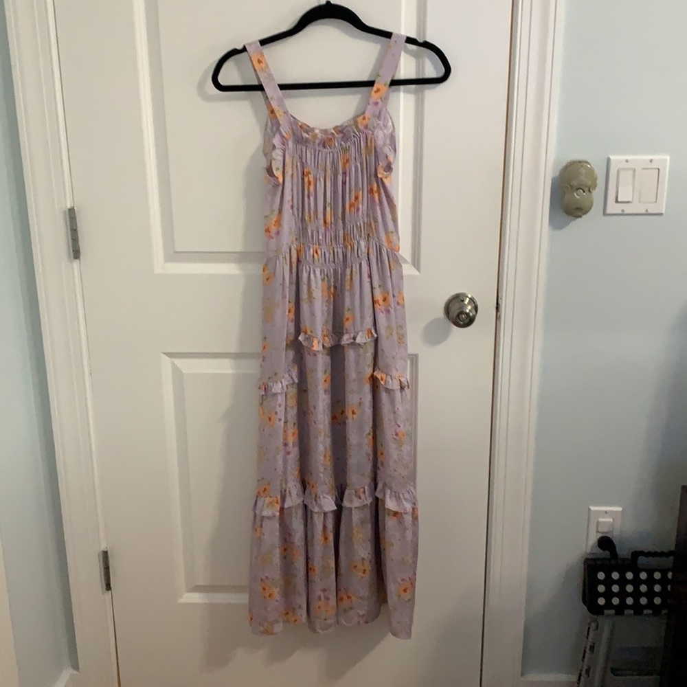 NWT Rebecca Taylor Silk, Floral Tiered Maxi Dress - Picture 6 of 14